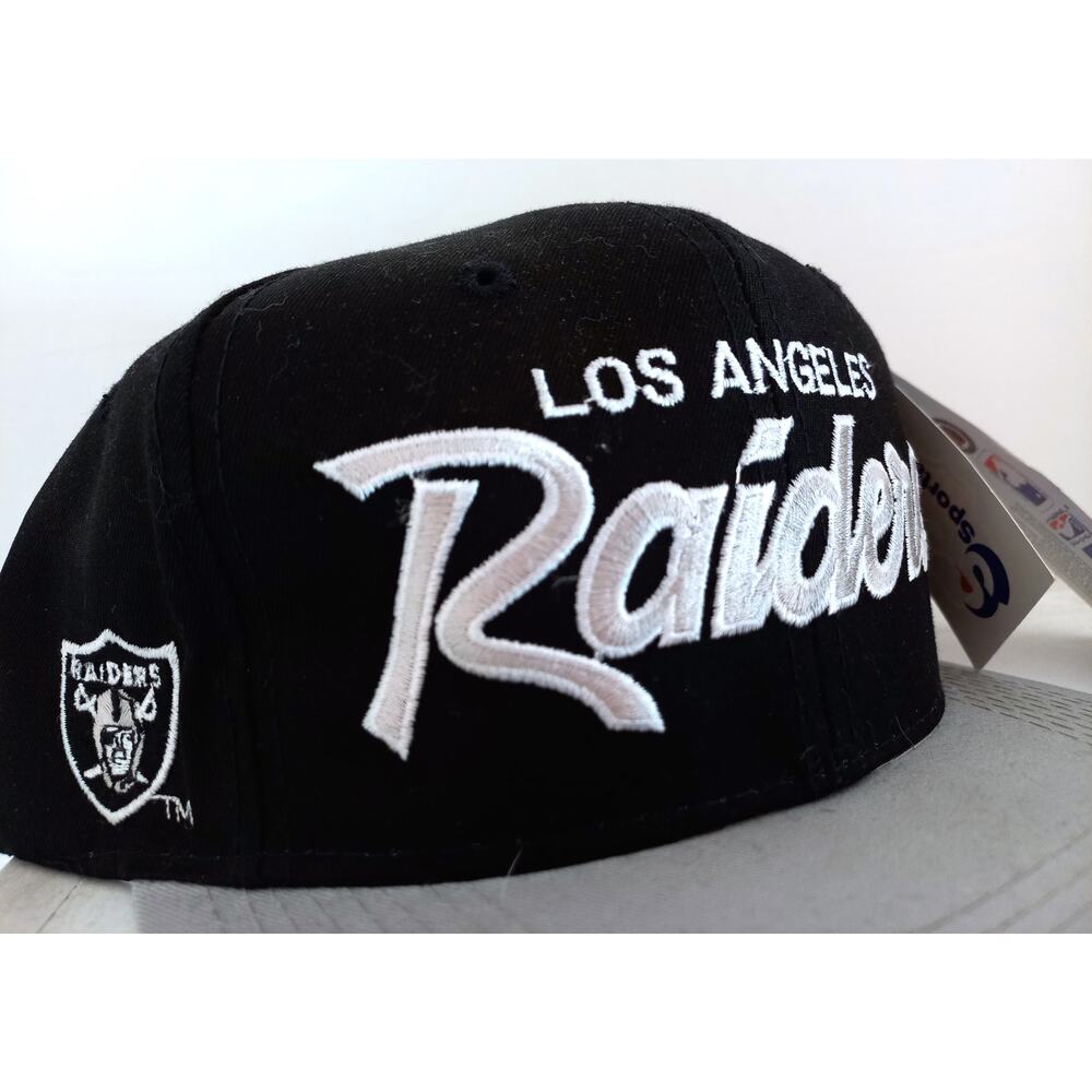 Los Angeles Raiders 90s SCRIPT Dline Sports Specialties snapback Twill NFL vtg